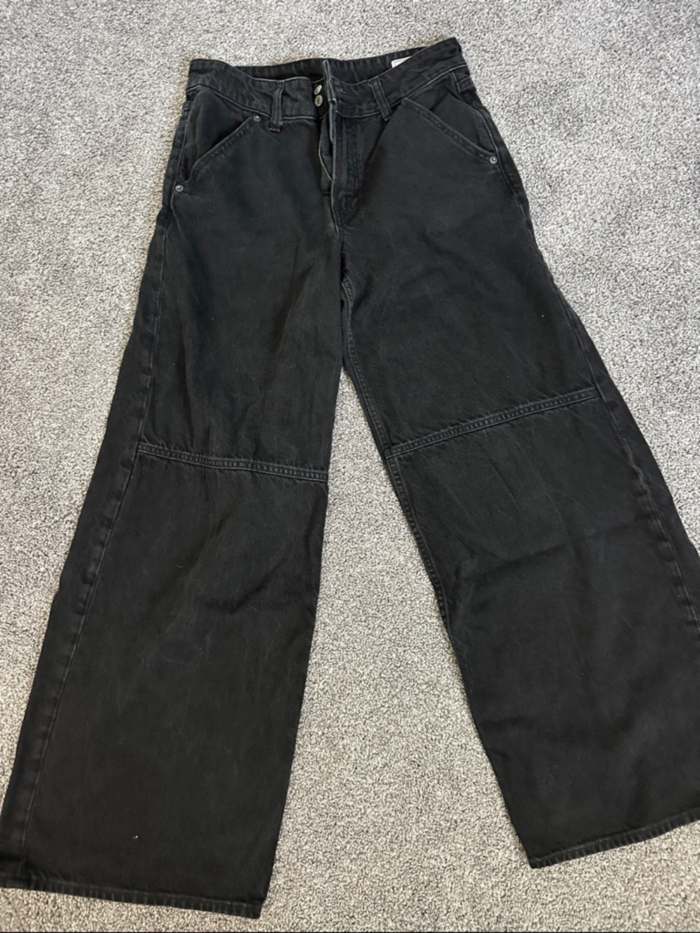GAP Black Wide-Leg Flare Jeans